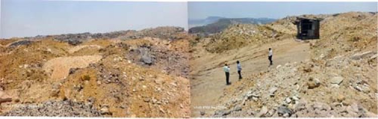 मिश्रित प्रजातियों के पौधों का सफल रोपण कर बंजर भूमि को हरियाली में बदलने की दिशा में महत्वपूर्ण कदम उठाया गया