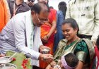 मुख्यमंत्री विष्णु देव साय ने बच्चों को कराया अन्नप्राशन, गर्भवती महिलाओं की गोदभराई कार्यक्रम में दी शुभकामनाएं