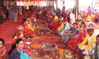 सारंगढ़ में गूंजी कन्या विवाह शहनाई, मुख्यमंत्री कन्या विवाह योजना के तहत 96 जोड़े बंधे परिणय सूत्र में