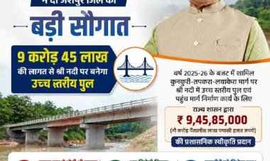 ’मुख्यमंत्री विष्णुदेव साय की बड़ी सौगात: जशपुर में नदी पर बनेगा उच्च स्तरीय पुल, तीन राज्यों की कनेक्टिविटी होगी मजबूत