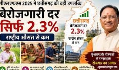 पीएलएफएस 2025 के आंकड़ों में दिखा सुशासन का असर: छत्तीसगढ़ में बेरोजगारी दर राष्ट्रीय औसत से कम