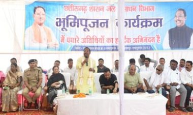 कृषि मंत्री रामविचार नेताम ने किया काशीसोत व्यपवर्तन योजना नहर विस्तार कार्य का भूमिपूजन