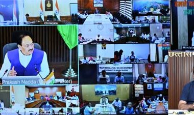 टीबी मुक्त भारत अभियान को लेकर केन्द्रीय स्वास्थ्य मंत्री जे.पी. नड्डा ने राज्यों के स्वास्थ्य मंत्रियों एवं मुख्य सचिवों से की चर्चा