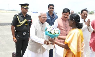 राष्ट्रपति मुर्मु को इन्दौर एयरपोर्ट पर दी गई भावभीनी विदाई