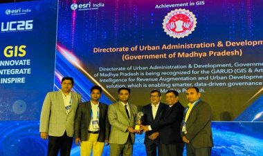 जीआईएस आधारित नवाचार के लिए मध्यप्रदेश को राष्ट्रीय स्तर पर ‘अचीवमेंट इन जीआईएस अवार्ड’