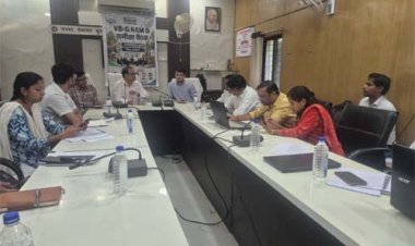 कुरूद की ग्राम पंचायतों में योजनाओं और विकास कार्यों का आयुक्त तारन प्रकाश सिन्हा ने किया निरीक्षण