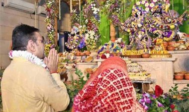 मुख्यमंत्री भजनलाल शर्मा ने श्रीकृष्ण जन्माष्टमी पर किए मंदिर दर्शन,