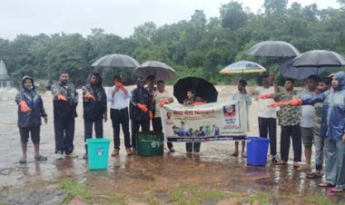 सेवा मेरा योगदान अभियान के तहत जल स्रोतों की साफ-सफाई