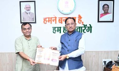 राजभाषा आयोग के अध्यक्ष प्रभात मिश्रा ने मुख्यमंत्री विष्णु देव साय से की भेंट