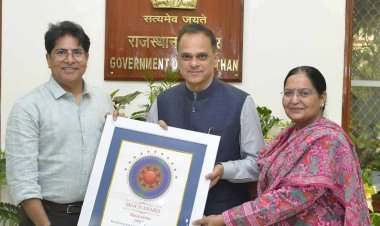 राजस्थान की दो नवाचारी शैक्षिक पहलों को स्कॉच पुरस्कार, मुख्य सचिव को भेंट किए सम्मान पत्र