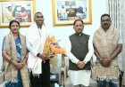 मुख्यमंत्री विष्णु देव साय से एशियन गेम्स के कांस्य पदक विजेता एथलीट अनिमेष कुजूर ने की सौजन्य मुलाकात