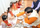 मुख्यमंत्री डॉ. यादव ने मुख्यमंत्री निवास में किया कन्या पूजन